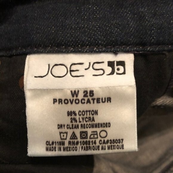 Joe's Jeans "Provocateur" Bootcut Boot Cut Jeans Size 25 Dark Blue Denim Quilted - Picture 5 of 8